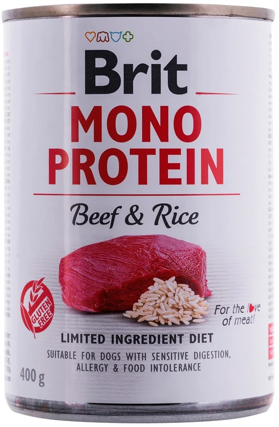 BRIT CARE Mono Protein jautiena f&ryžiai 400g