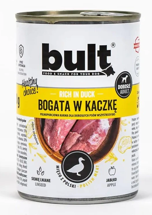 BULT Šlapias šunų ėdalas su antiena, 800g
