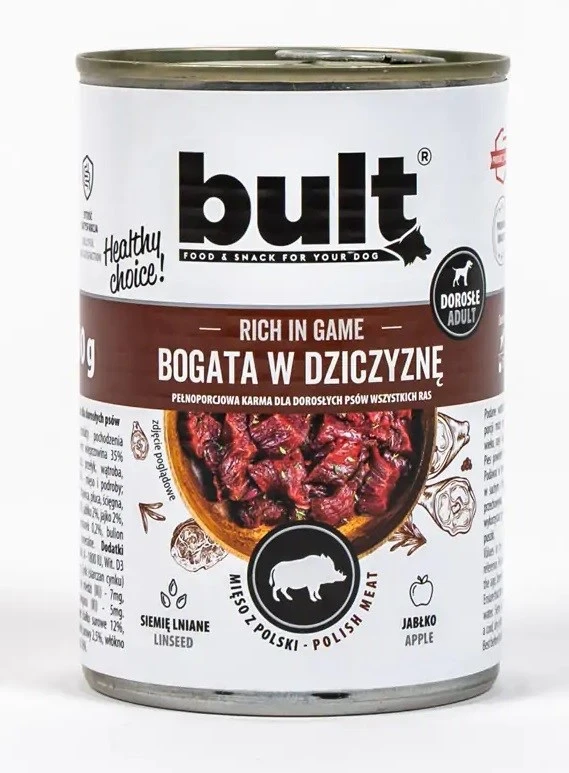 BULT Šlapias šunų ėdalas su žvėriena, 800g
