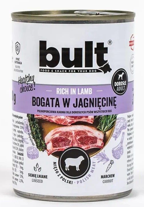 BULT Praturtintas ėriena - Šlapias šunų ėdalas - 800g