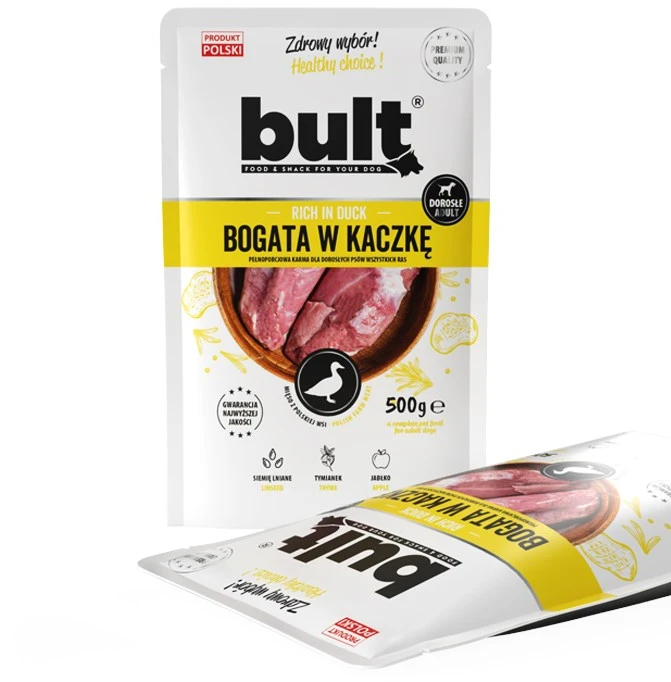 BULT Šlapias šunų ėdalas su antiena, 500g