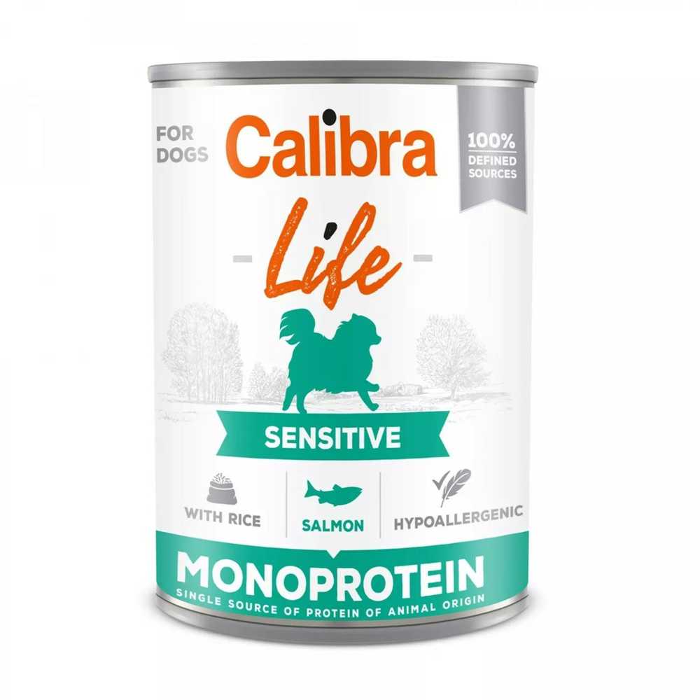 CALIBRA Life Sensitive lašiša su ryžiais - šlapias šunų ėdalas - 400g