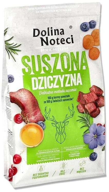 Šunų Maistas - DOLINA NOTECI Premium Džiovinta Žvėriena 9kg Be Grūdų 26% Baltymų
