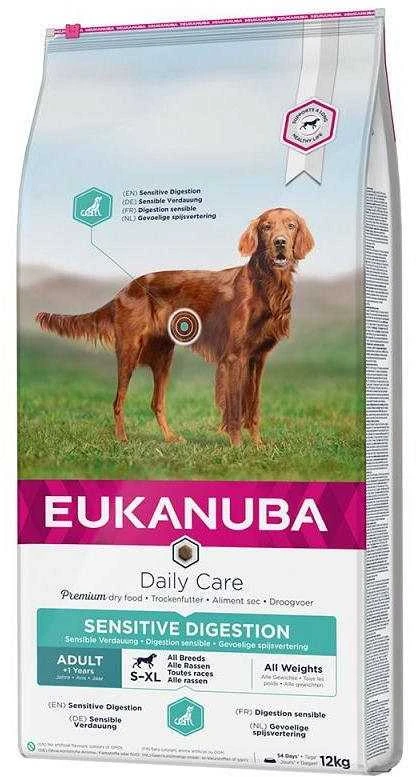 Eukanuba Daily Care Sensitive Digestion Adult visavertis pašaras suaugusiems jautrų virškinimą turintiems šunims 12kg