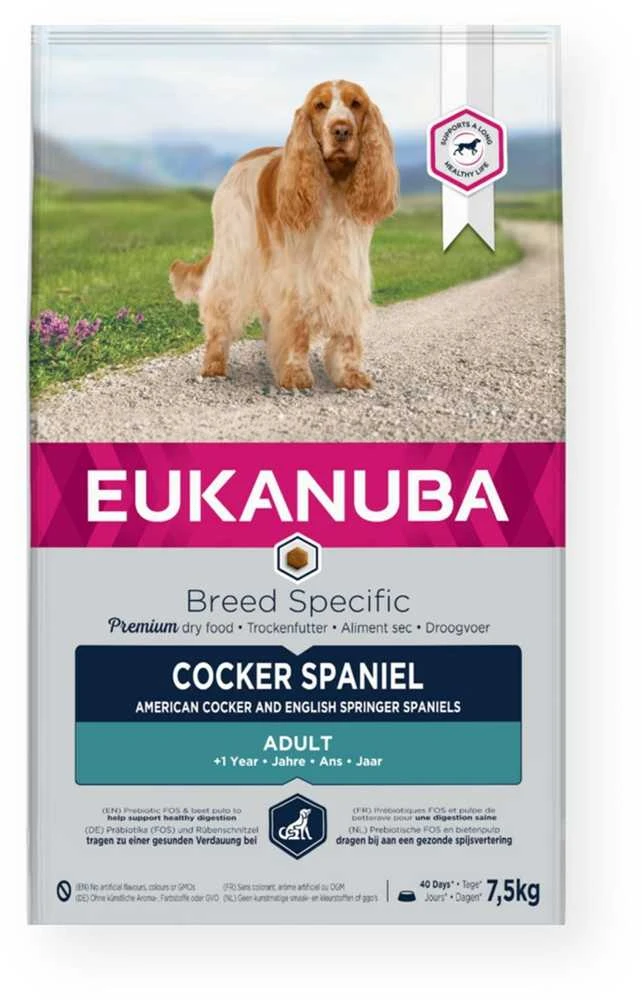 Eukanuba Adult Cocker Spaniel sausas maistas kokerspanieliams 7,5kg