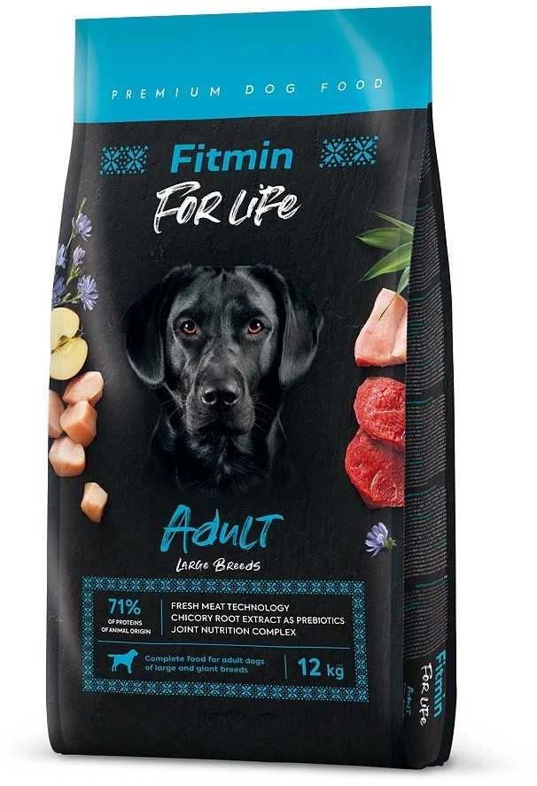 FITMIN For Life Adult didelės veislės - sausas šunų maistas - 12 kg
