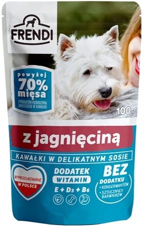 FRENDI Pieces in a delicate sauce su ėriena - Wet dog food - 100 g