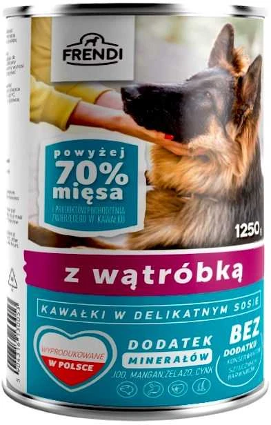 FRENDI with Liver chunks in delicate sauce – šlapias Maistas šunims – 1250g