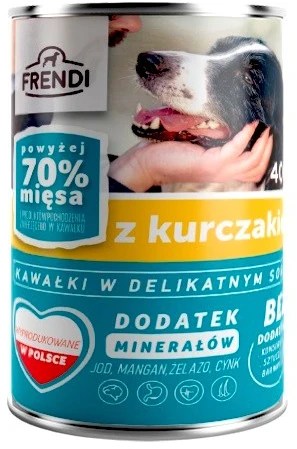 FRENDI šlapias šunų ėdalas su vištienos gabaliukais švelniame padaže - 400g