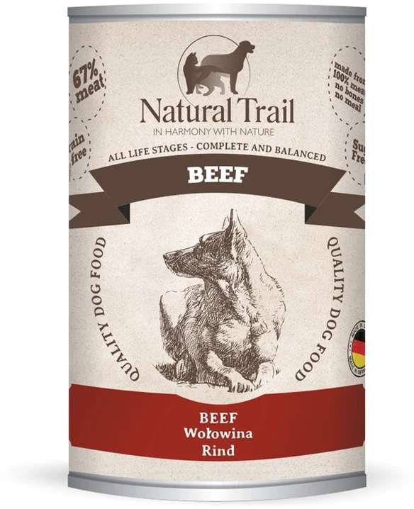 NATURAL TRAIL jautiena - Wet Dog Food - 400g