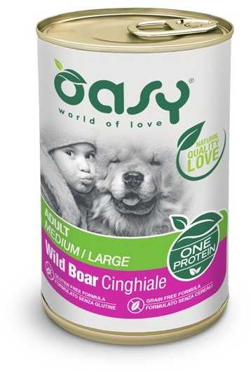 Šunų maistas - Oasy One Protein Adult Medium/Large šerniena 400g Grain-Free