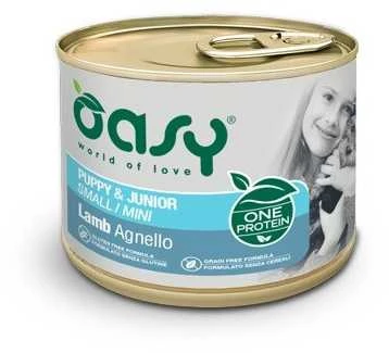 Šunų maistas - Oasy One Protein Puppy & Junior Small/Mini ėriena 200g