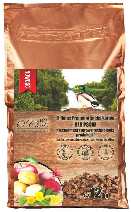 Šunų Maistas - O'Canis Premium Antiena su Pseudogrūdais ir Bulvėmis 12kg 26% Baltymų