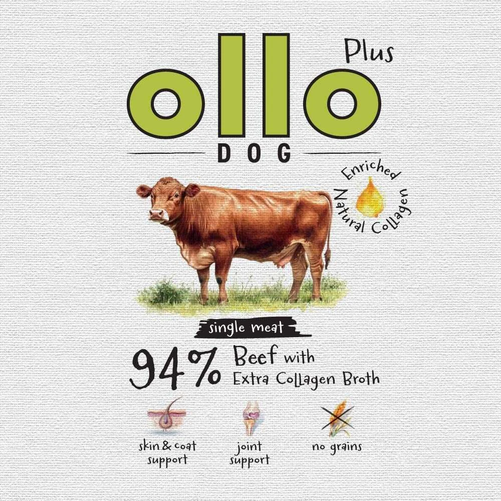 OLLO Plus Collagen jautiena – drėgnas ėdalas šunims – 400g