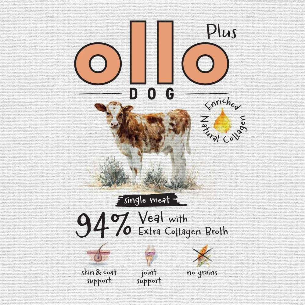 OLLO Plus Collagen Veal – drėgnas ėdalas šunims – 400g