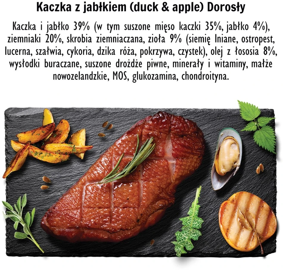 PAKA ZWIERZAKA antiena with apple M – sausas Maistas šunims – 9kg