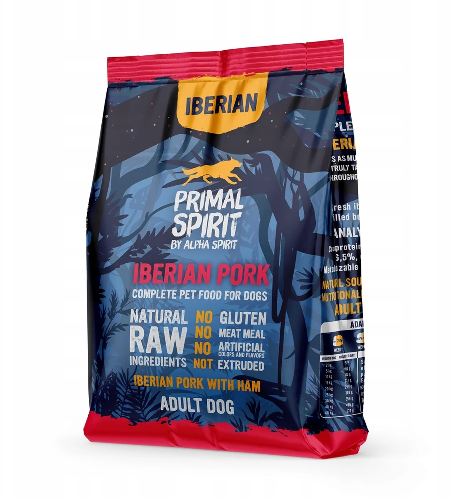 Alpha Spirit PRIMAL IBERIAN Pork pašaras šunim su kiauliena 1kg