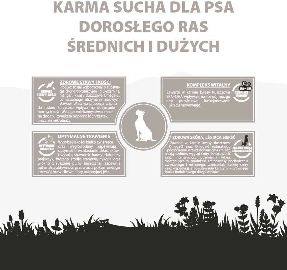 PUPIL Premium Medium and large breeds Rich in su ėriena ir ryžiais – sausas Maistas šunims – 12kg