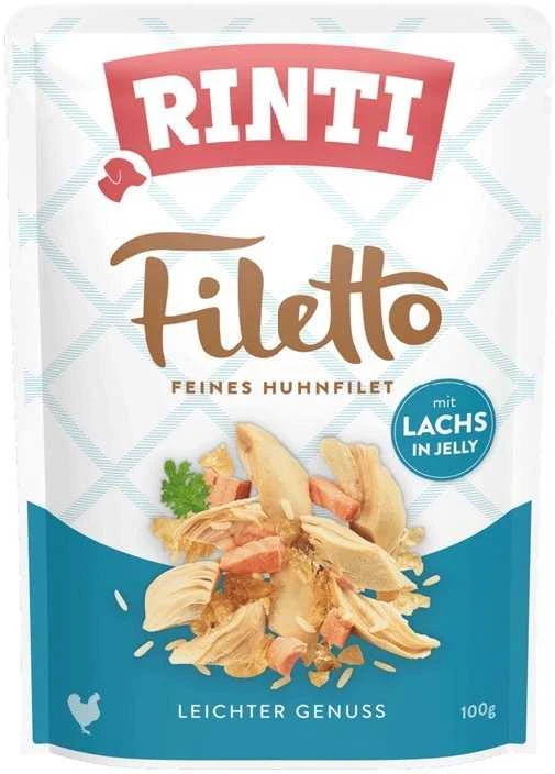 FINNERN GmbH end Co. KG Rinti Filetto šunų konservai su vištiena ir lašiša 100 g, maišelyje