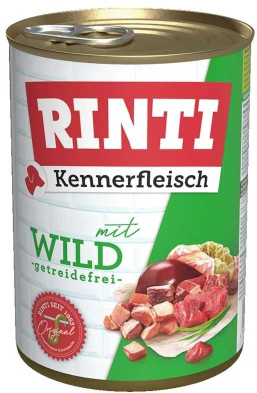 FINNERN GmbH end Co. KG Rinti Kennerfleisch suaugusių šunų konservuotas pašaras su žvėriena, 400g