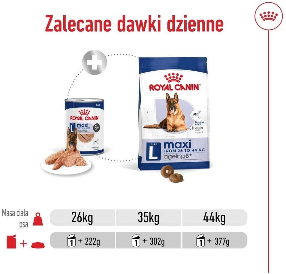 ROYAL CANIN SHN Maxi Ageing Loaf konservas šunims, 410 g