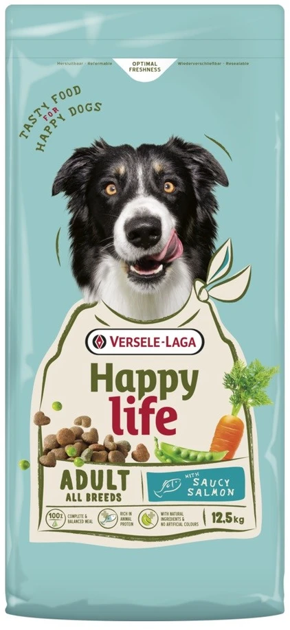 VERSELE-LAGA Happy life lašiša – sausas Maistas šunims – 12,5kg