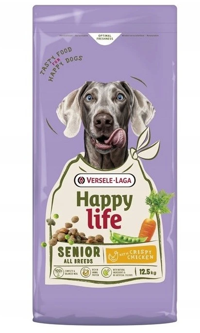VERSELE-LAGA Happy life Senior vištiena – sausas Maistas šunims – 12,5kg
