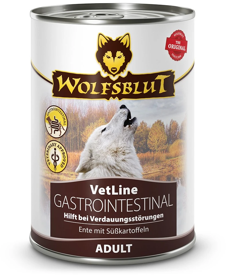 WOLFSBLUT VetLine Gastrointestinal antiena – drėgnas ėdalas šunims – 395g