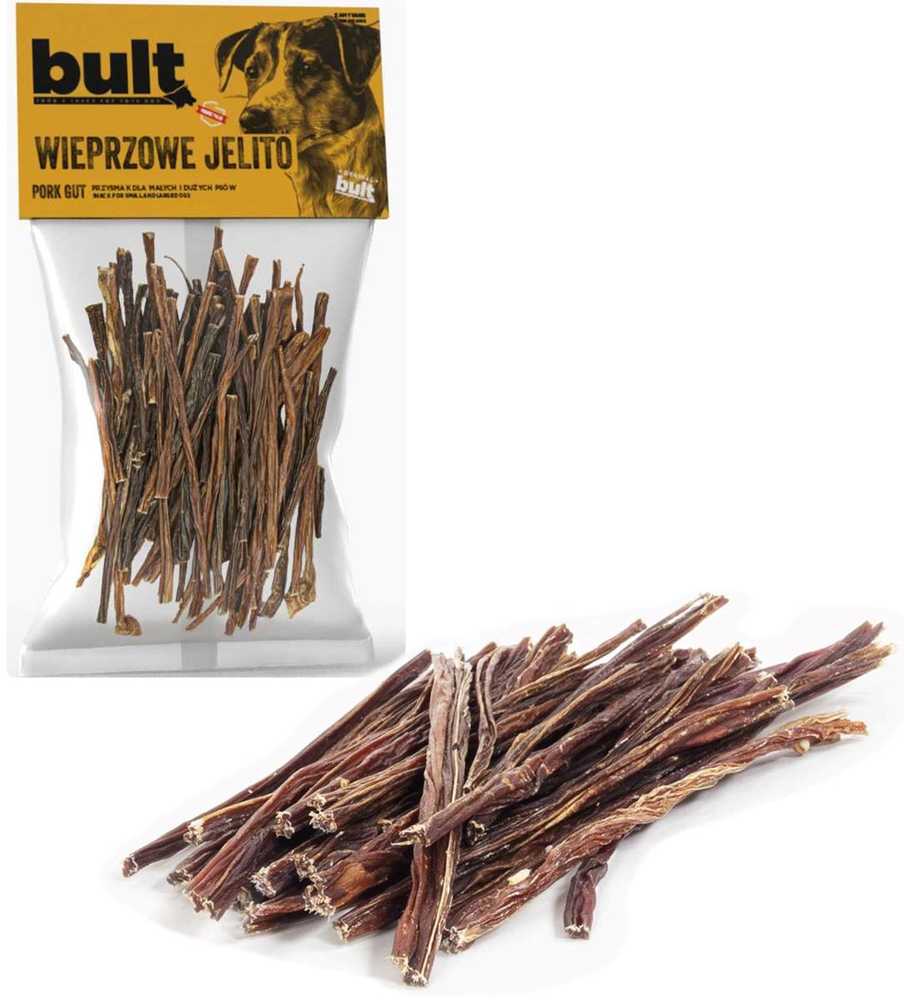 BULT Džiovintos kiaulienos žarnos - šunų skanėstas - 100 g