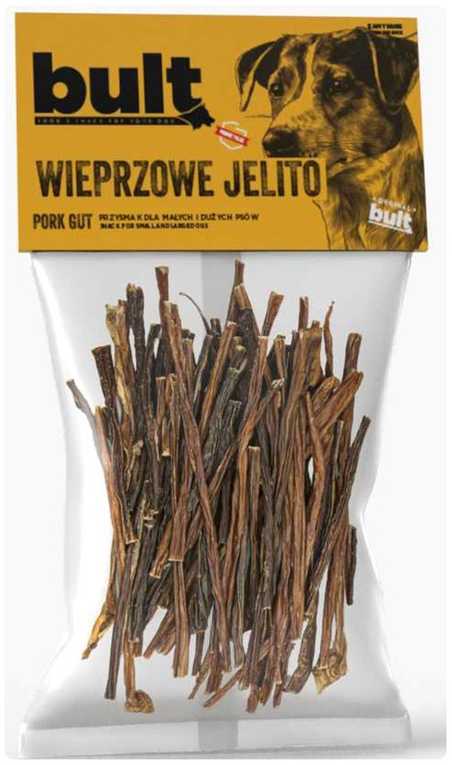 BULT Džiovintos kiaulienos žarnos - šunų skanėstas - 100 g