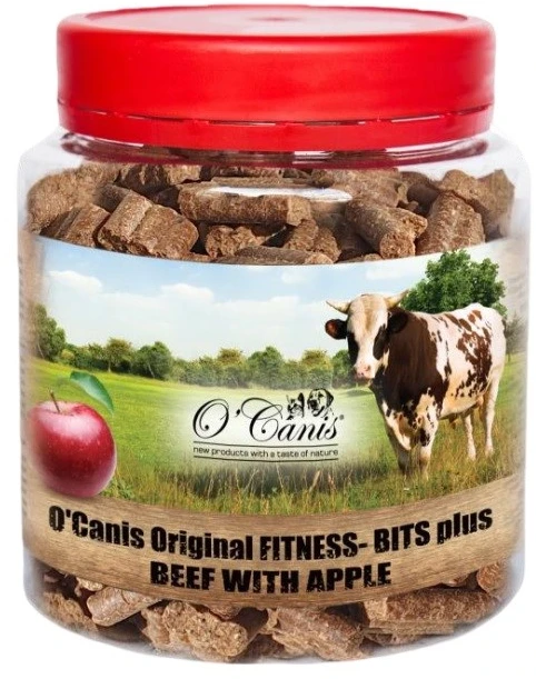 Šunų Skanėstai - O'CANIS Jautienos ir Obuolių Treniruotės Skanėstai 400g
