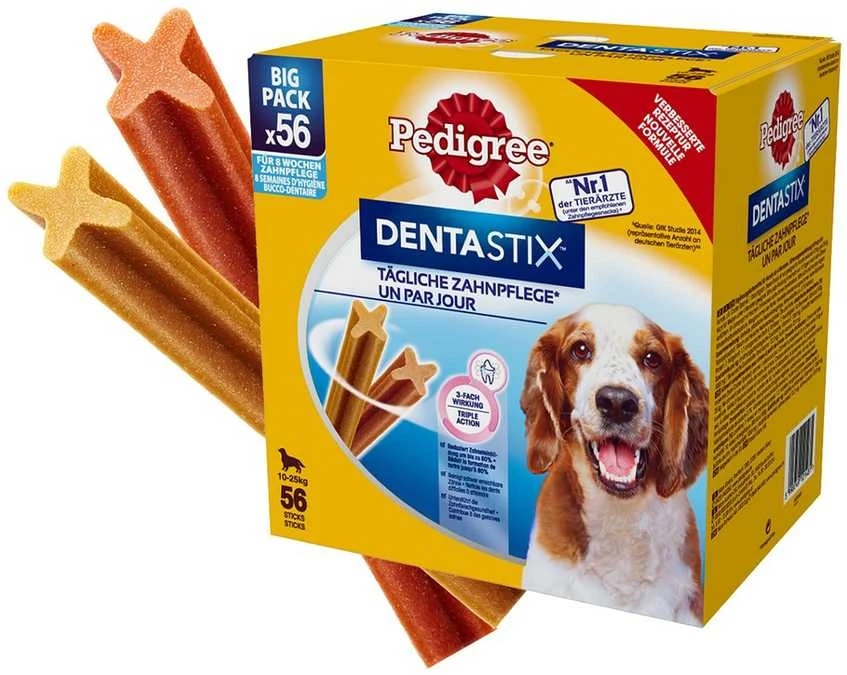 PEDIGREE Dentastix Medium - skanėstas dentystyczny dla psów vidutinio dydžio veislėms - 8x7szt