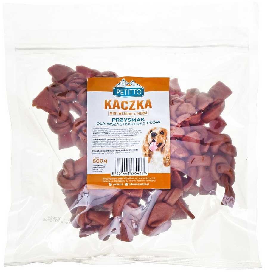 PETITTO Anties krūtinėlės mini mazgeliai - skanėstas šuniui - 500g