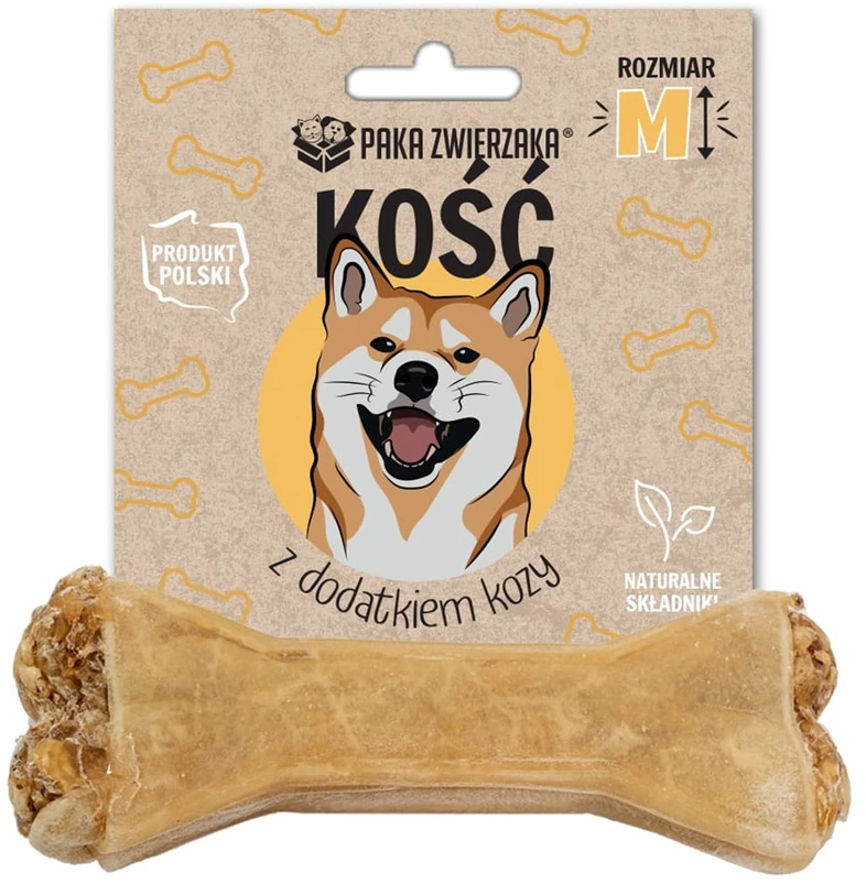 PAKA ZWIERZAKA Kaulas su ožka M 12 cm - šunų skanėstas - 55g