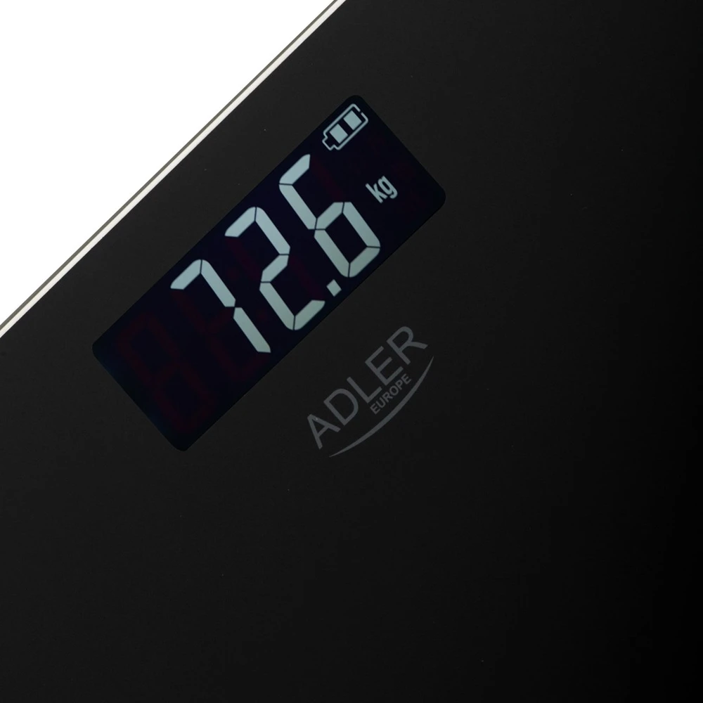 Svarstyklės Bathroom scale ADLER AD 8194b rechargeable USB-C Juodas