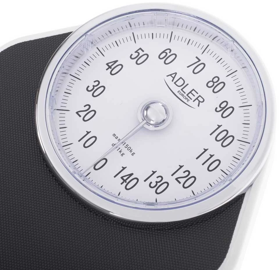 Virtuvinės svarstyklės Adler | Mechaninės vonios svarstyklės | AD 8177 | Didžiausias svoris (keliamoji galia) 150 kg | Tikslumas 1000 g | Juodas