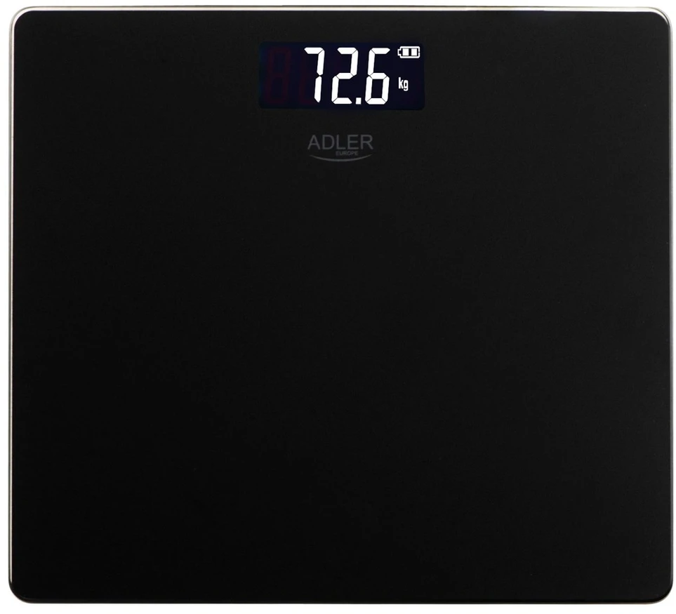 Svarstyklės Bathroom scale ADLER AD 8194b rechargeable USB-C Juodas