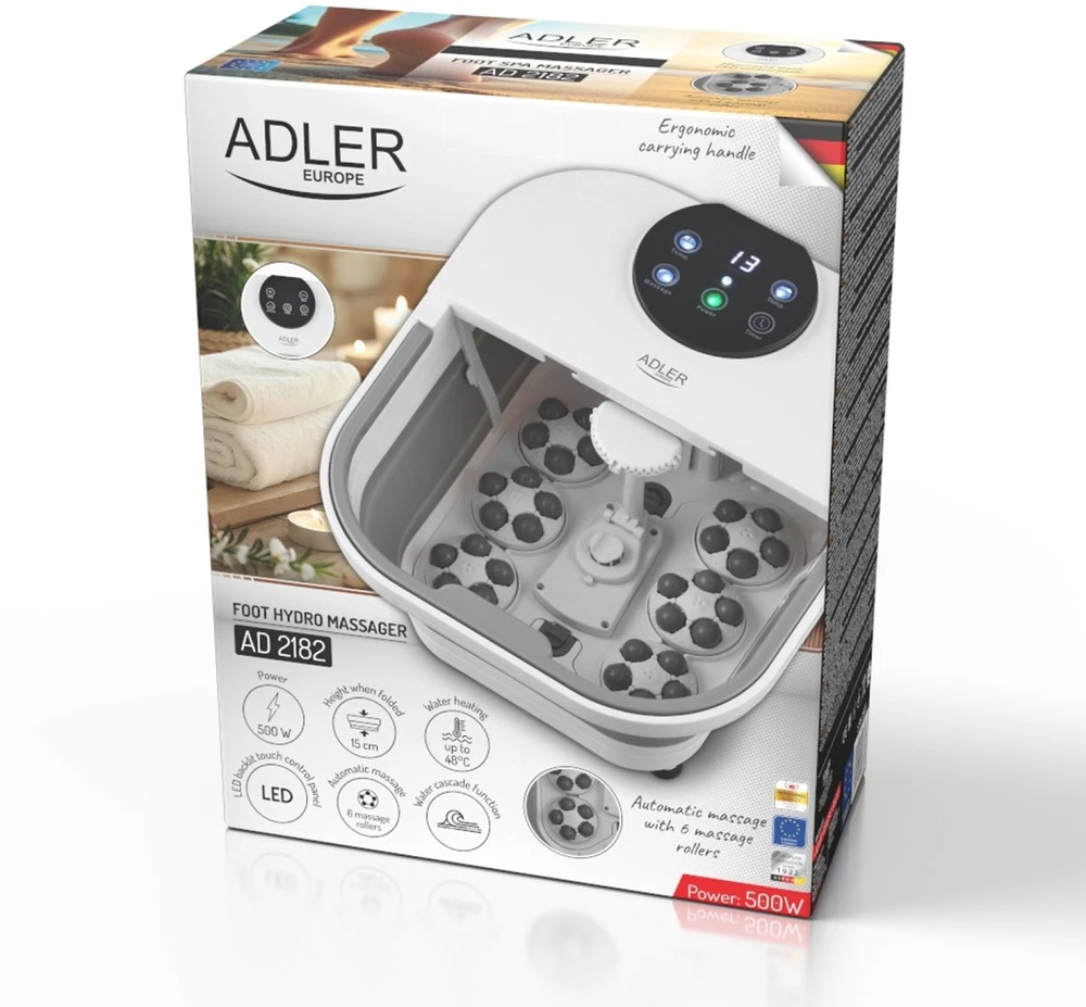 Adler AD 2182 Foldable foot spa Baltas