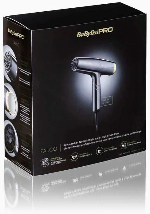 BaByliss Falco BAB8550E Professional Plaukų džiovintuvas 2000 W Juodas