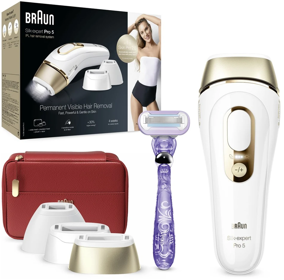 Braun Silk-expert Pro Silk·expert Pro 5 PL5267 Intensyviai pulsuojanti šviesa (IPL) Auksinė, Baltas