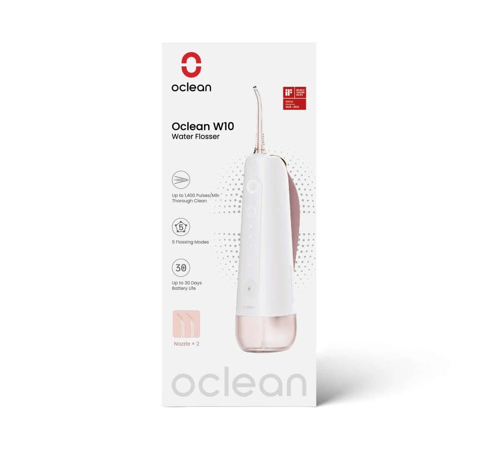 Oclean W10 Oral Irrigator burnos irigatorius, rožinis