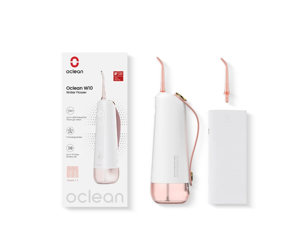 Oclean W10 Oral Irrigator burnos irigatorius, rožinis