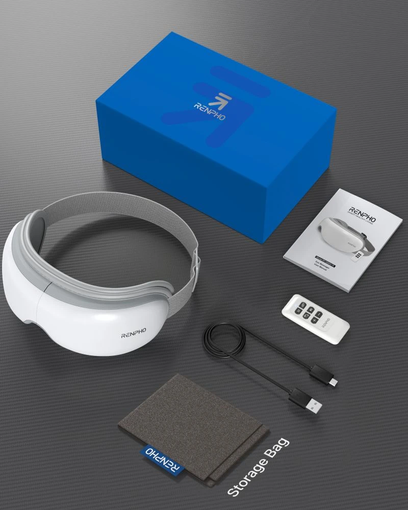 Sveikata ir Asmeninė Priežiūra - RENPHO Eyeris 1RC Akies Masažuoklis Su Šiluma Ir „Bluetooth“ Baltas