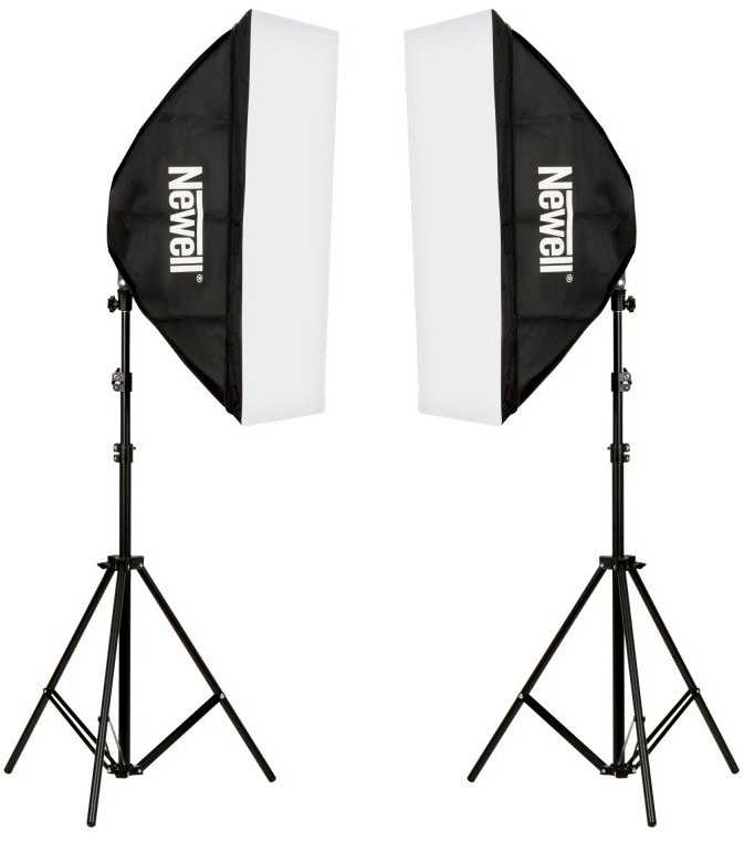 Šviesdėžių rinkinys Newell Sparkle LED skirtas gaminių fotografavimui
