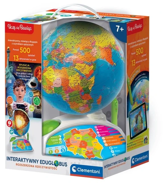 Exploreglobe CLEMENTONI 50847 CLM interaktyvus gaublys, lenkų k.