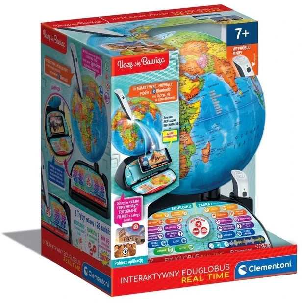 Exploreglobe CLEMENTONI 50847 CLM interaktyvus gaublys, lenkų k.