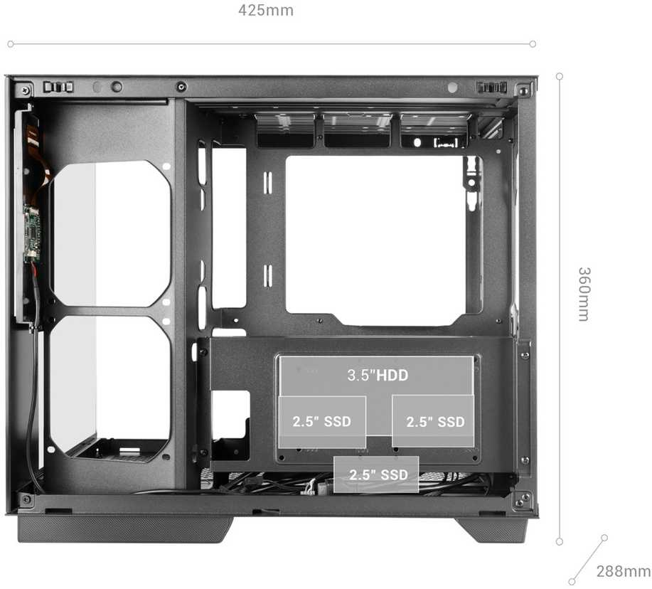 „Tacens Mars Gaming MCMIRAGE“ kompiuterio korpusas „Midi Tower“ Juodas