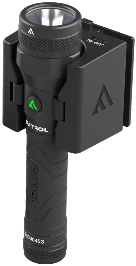 Taktinė Lempa - Mactronic Patrol RX, 2000 Liumenų, 370m Spindulys, 5000 mAh - Juoda