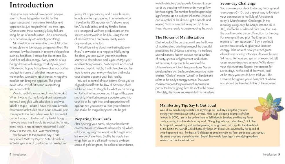 Cico Books Taro kortų rinkinys - Manifestation Tarot 78 Kortos su Gidu