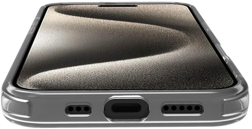 Telefono dėklas - Celly GELSKINMAG1113B „MagSafe“ dėklas, skirtas iPhone 16 Pro, skaidrus/juodas
